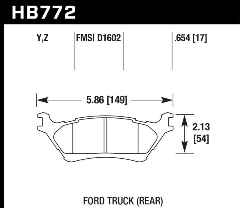 Hawk 12-16 Ford F-150 Performance Ceramic Street Rear Brake Pads - Order Your Parts - اطلب قطعك