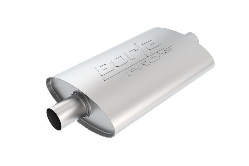 Borla Pro-XS 2inch, 2inch, 14inch x 9-1/2inch x 4inch Oval Cen/Cen w/o Notch Turbo Muffler - Order Your Parts - اطلب قطعك