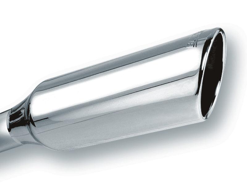 Borla 2.25in Inlet 4in Round Rolled Angle Cut x 12in Long Embossed Exhaust Tip - Order Your Parts - اطلب قطعك