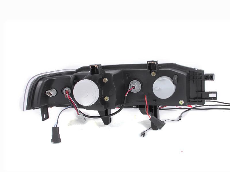 ANZO 1990-1993 Honda Accord Projector Headlights w/ Halo Black 1pc - Order Your Parts - اطلب قطعك