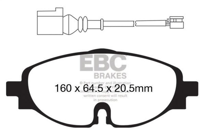 EBC 14+ Audi A3 1.8 Turbo Yellowstuff Front Brake Pads - Order Your Parts - اطلب قطعك