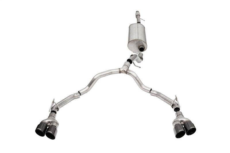 Corsa 21-22 Tahoe/GMC Yukon 4DR 5.3L 4WD Dual Rear 3in - 2.75in Sport Cat-Back DW 4in BLK Tips - Order Your Parts - اطلب قطعك