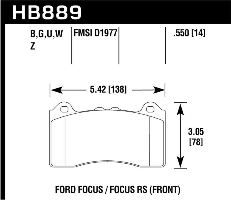 Hawk 2017 Ford Focus PC Front Brake Pads - Order Your Parts - اطلب قطعك