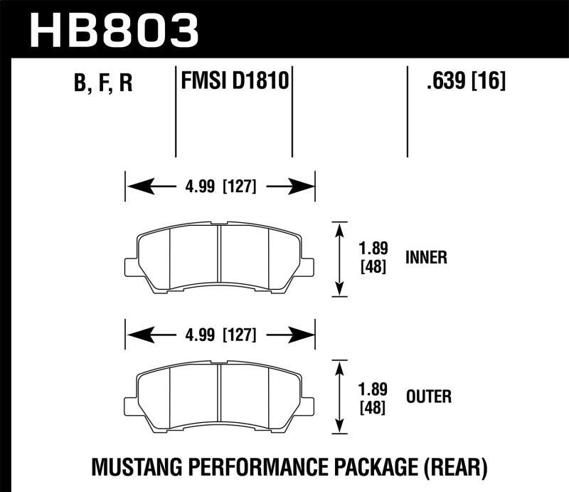 Hawk 16-17 Ford Mustang Brembo Package HPS Rear Brake Pads - Order Your Parts - اطلب قطعك