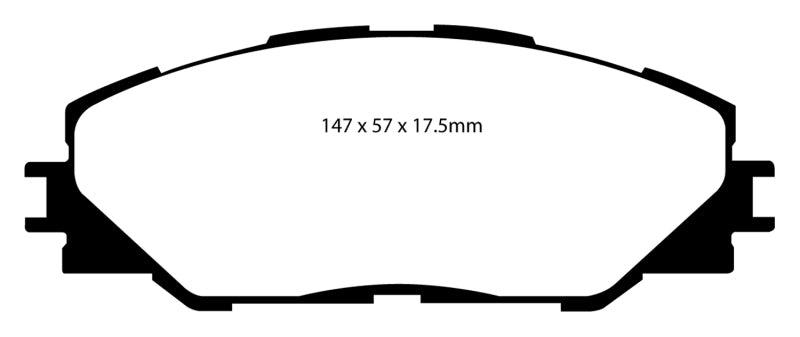 EBC 09-10 Pontiac Vibe 2.4 2WD Yellowstuff Front Brake Pads - Order Your Parts - اطلب قطعك