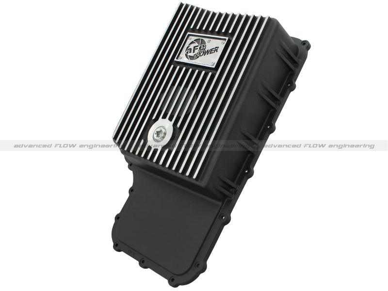 aFe Power Transmission Pan Black Machined 11-14 Ford 6R140 Trucks V8 6.7L (td) - Order Your Parts - اطلب قطعك