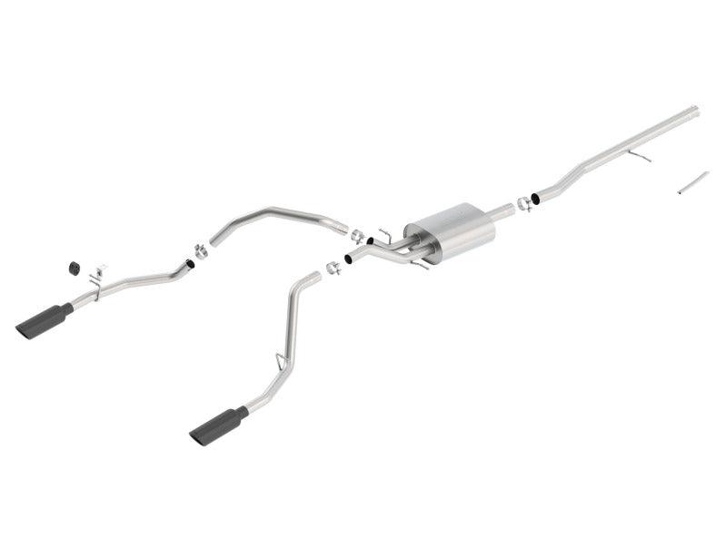 Borla 14 Sierra 1500 C/B S-Type Exh/2.75in Into Dual 2.25in Out 4in Split Rear Exit-Black Chrome - Order Your Parts - اطلب قطعك