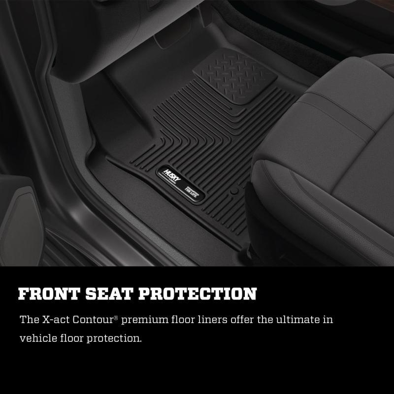 Husky Liners 07-12 GM Silverado/Tahoe/Suburban/Escalade X-Act Contour Black Floor Liners (2nd Seat) - Order Your Parts - اطلب قطعك