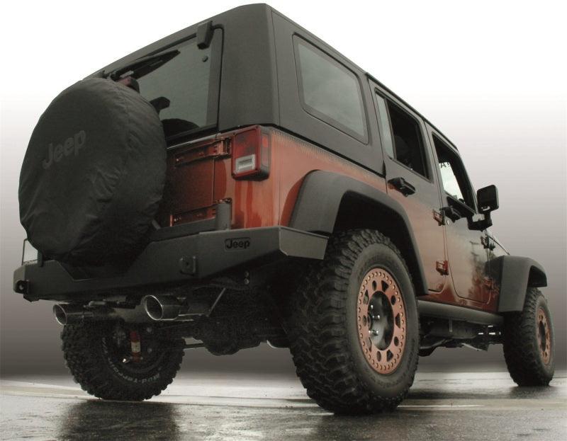 Gibson 12-17 Jeep Wrangler JK Rubicon 3.6L 2.5in Cat-Back Dual Split Exhaust - Aluminized - Order Your Parts - اطلب قطعك