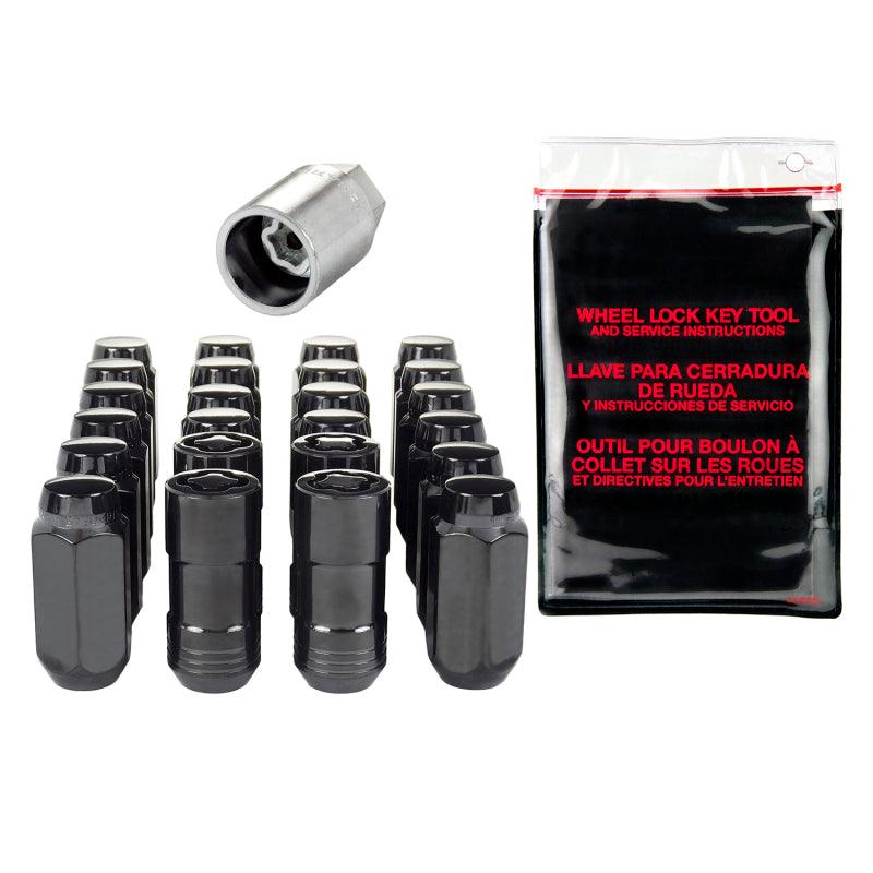 McGard 6 Lug Hex Install Kit w/Locks (Cone Seat Nut) M14X1.5 / 13/16 Hex / 1.945in. Length - Black - Order Your Parts - اطلب قطعك