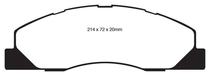 EBC 09-11 Dodge Ram 2500 Pick-up 5.7 2WD/4WD Yellowstuff Front Brake Pads - Order Your Parts - اطلب قطعك