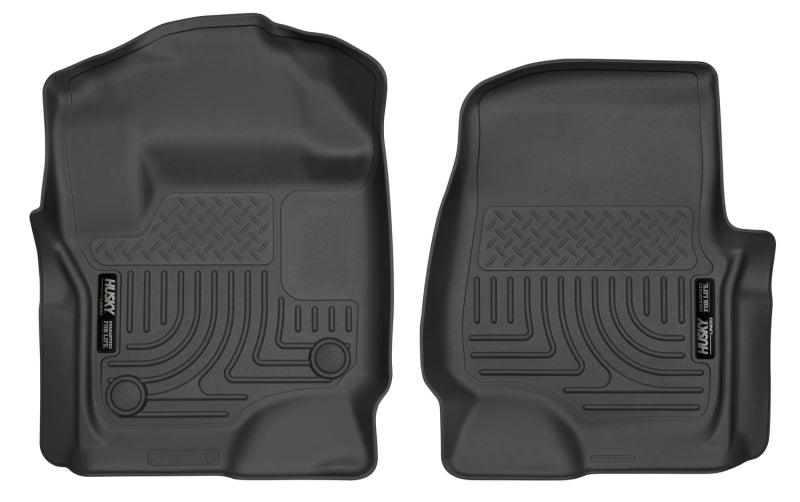 Husky Liners 2017 Ford Super Duty (Crew Cab / Super Cab) WeatherBeater Black Front Floor Liners - Order Your Parts - اطلب قطعك