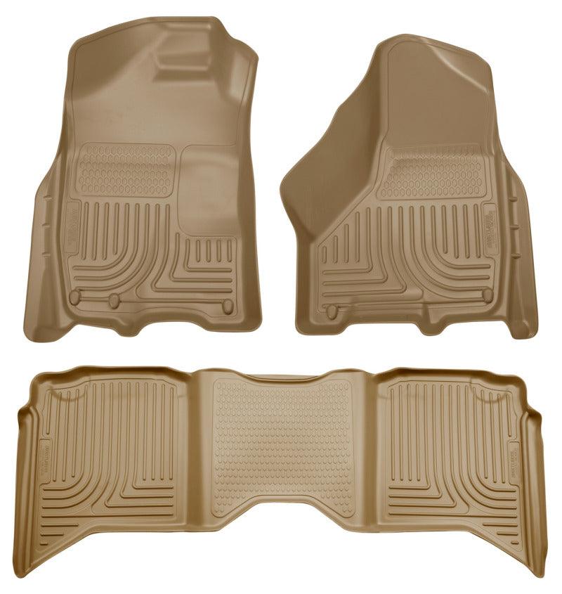 Husky Liners 2012 Dodge Ram 1500/2500/3500 Crew Cab WeatherBeater Combo Tan Floor Liners - Order Your Parts - اطلب قطعك