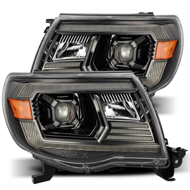 AlphaRex 05-11 Toyota Tacoma PRO-Series Projector Headlights Plank Style Design Alpha Black w/DRL - Order Your Parts - اطلب قطعك