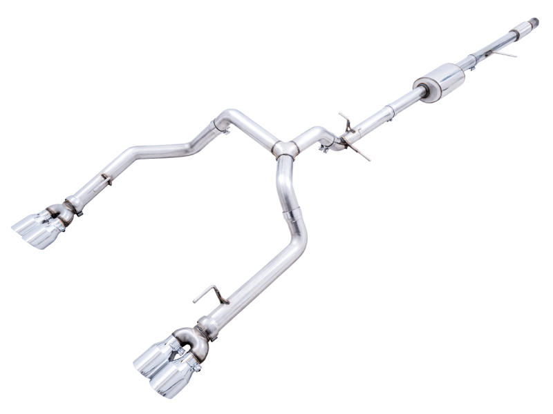AWE Tuning 4th Gen GM 1500 5.3L 0FG Catback Split Rear Exit (w/ Bumper Cutouts) - Quad Chrome Tips - Order Your Parts - اطلب قطعك