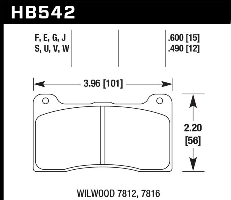 Hawk Wilwood Dynapro Narrow Mount/NDL/Radial Mount Billet DTC-60 Race Brake Pads - Order Your Parts - اطلب قطعك