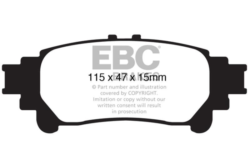 EBC 13+ Lexus GS350 3.5 RWD Yellowstuff Rear Brake Pads - Order Your Parts - اطلب قطعك