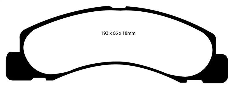 EBC 00-02 Ford Excursion 5.4 2WD Yellowstuff Front Brake Pads - Order Your Parts - اطلب قطعك