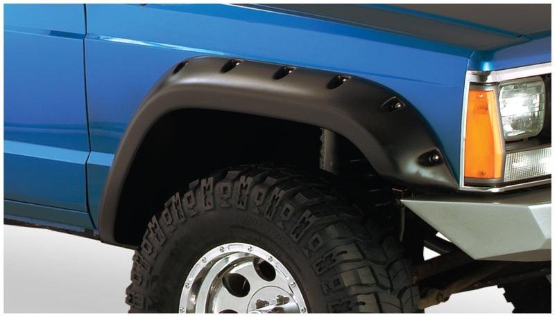 Bushwacker 84-01 Jeep Cherokee Cutout Style Flares 4pc Fits 2-Door Sport Utility Only - Black - Order Your Parts - اطلب قطعك