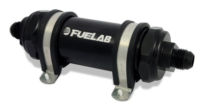 Fuelab 828 In-Line Fuel Filter Long -6AN In/Out 6 Micron Fiberglass - Black - Order Your Parts - اطلب قطعك