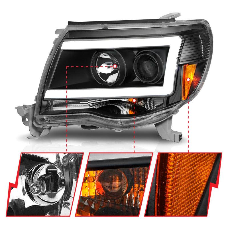 ANZO 05-09 Toyota Tacoma Projector Light Bar Style Headlights w/ C Light Bar - Order Your Parts - اطلب قطعك