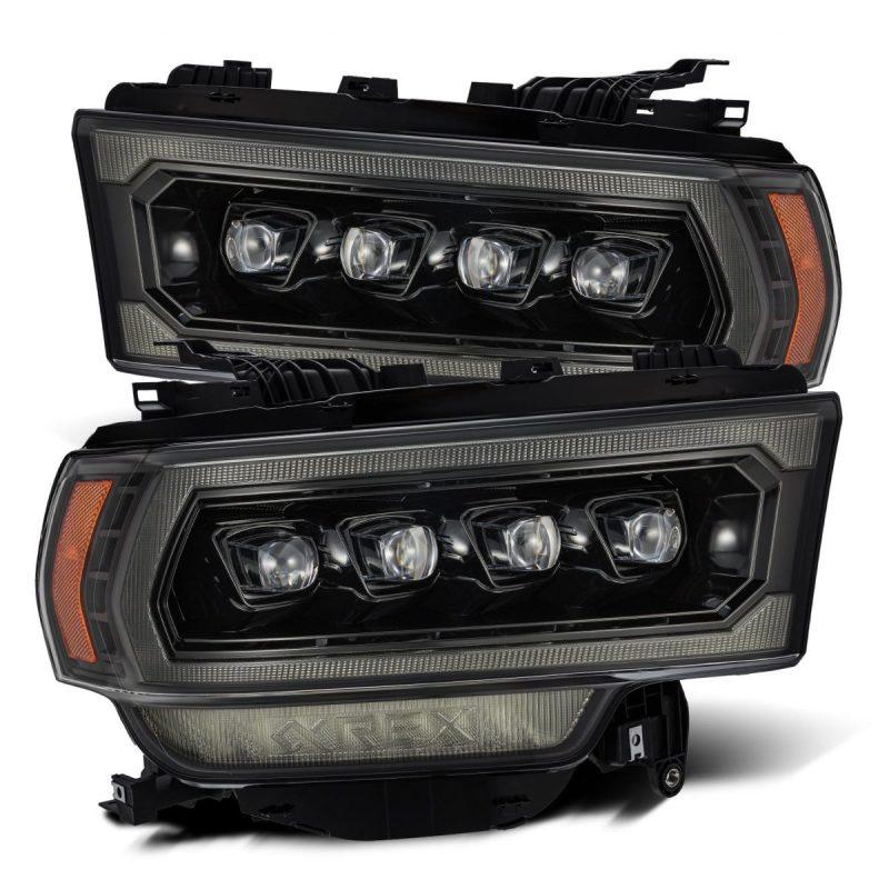 AlphaRex 19-21 Ram 2500 NOVA LED Proj Headlights Plank Style Alpha Blk w/Activ Light/Seq Signal/DRL - Order Your Parts - اطلب قطعك