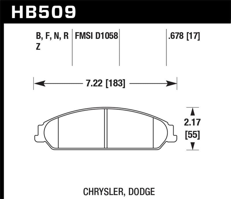 Hawk 2013-2014 Chrysler 200 (w/XR1 Brakes) HPS 5.0 Front Brake Pads - Order Your Parts - اطلب قطعك