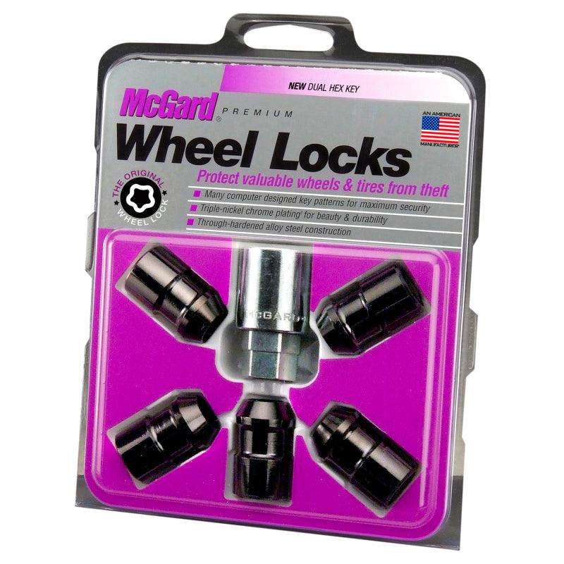 McGard Wheel Lock Nut Set - 5pk. (Cone Seat) 1/2-20 / 3/4 &13/16 Dual Hex / 1.46in. Length - Black - Order Your Parts - اطلب قطعك