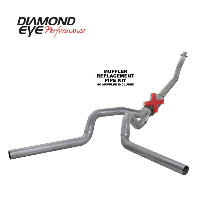 Diamond Eye KIT 4in TB MFLR RPLCMENT PIPE DUAL AL: 94-02 DODGE CUMMINS 5.9L - Order Your Parts - اطلب قطعك