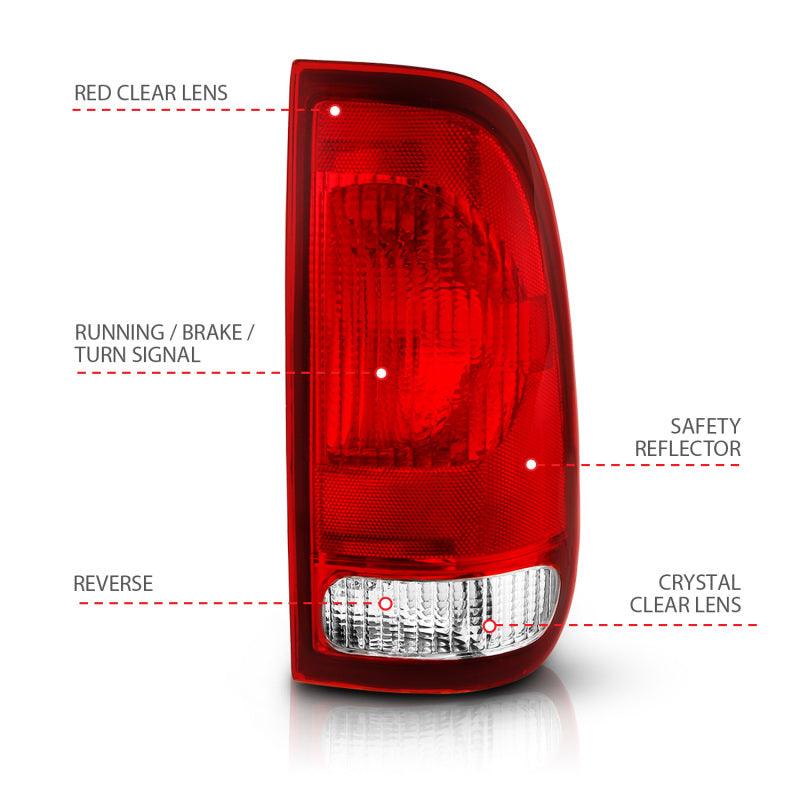 ANZO 1997-2003 Ford F-150 Taillight Red/Clear Lens (OE Replacement) - Order Your Parts - اطلب قطعك