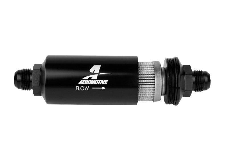 Aeromotive In-Line Filter - (AN-10) 100 Micron Stainless Steel Element Black Anodize Finish - Order Your Parts - اطلب قطعك
