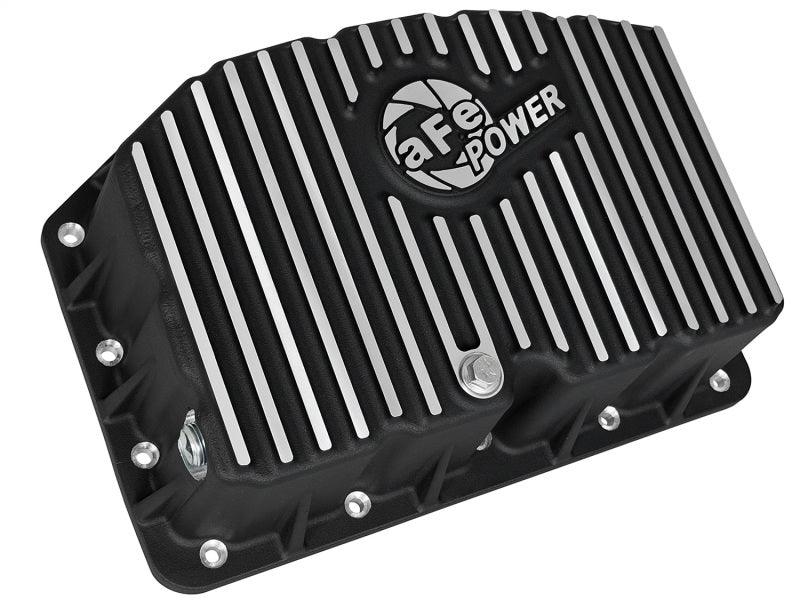 AFE Pro Series Engine Oil Pan Black w/Machined Fins; 11-16 Ford Powerstroke V8-6.7L (td) - Order Your Parts - اطلب قطعك