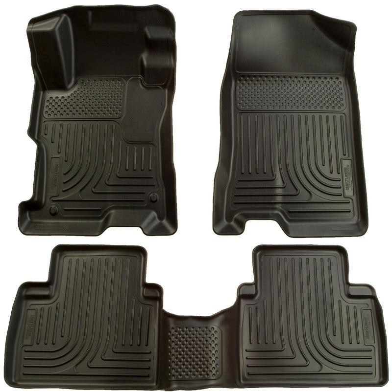 Husky Liners 09-12 Toyota Corolla/Matrix/Pontiac Vibe (FWD) WeatherBeater Combo Black Floor Liners - Order Your Parts - اطلب قطعك