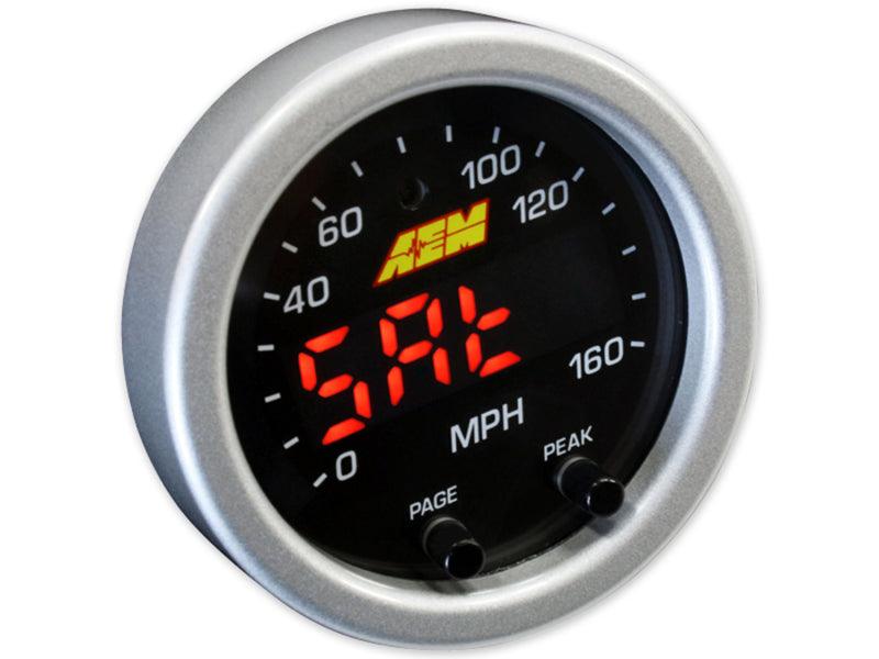 AEM X-Series 0-160 MPH Black Bezel w/ Black Face GPS Speedometer Gauge - Order Your Parts - اطلب قطعك