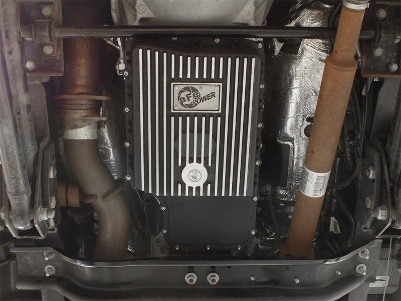 aFe Power Transmission Pan Black Machined 11-14 Ford 6R140 Trucks V8 6.7L (td) - Order Your Parts - اطلب قطعك