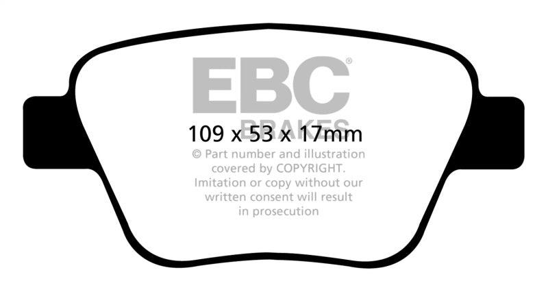 EBC 10-13 Audi A3 2.0 Turbo (Bosch rear caliper) Yellowstuff Rear Brake Pads - Order Your Parts - اطلب قطعك