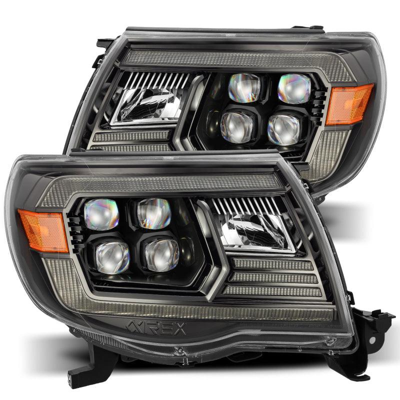 AlphaRex 05-11 Toyota Tacoma NOVA LED Projector Headlights Plank Style Black w/Activation Light/DRL - Order Your Parts - اطلب قطعك