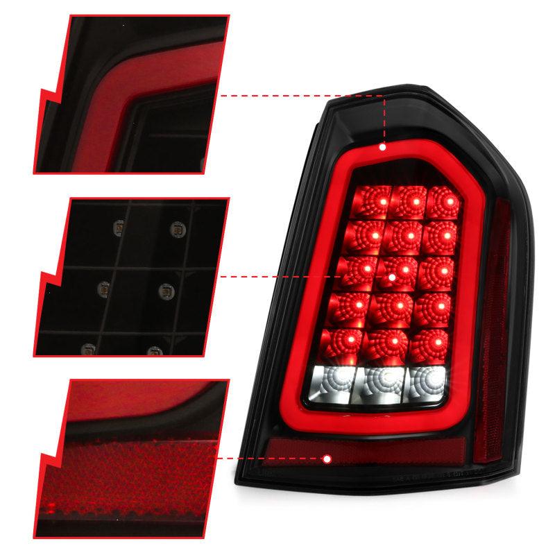 ANZO 11-14 Chrysler 300 LED Taillights Black w/ Sequential - Order Your Parts - اطلب قطعك