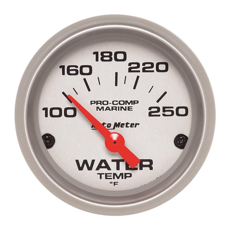 Autometer Water Temp Gauge 2 1/6in 100-200 Degree F Electric Marine Silver - Order Your Parts - اطلب قطعك
