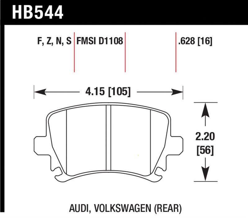 Hawk Audi A3 / A4 / A6 Quattro Performance Ceramic Rear Brake Pads - Order Your Parts - اطلب قطعك
