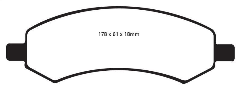 EBC 06-09 Chrysler Aspen 4.7 Yellowstuff Front Brake Pads - Order Your Parts - اطلب قطعك