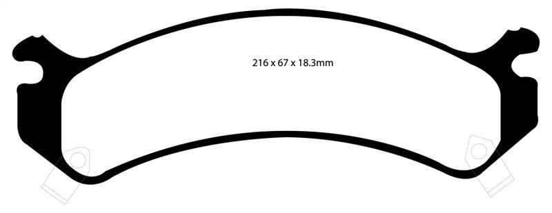 EBC 01-05 Cadillac Deville 4.6 HD Yellowstuff Front Brake Pads - Order Your Parts - اطلب قطعك