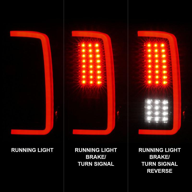 ANZO 2007-2013 Chevrolet Silverado1500/ 2500/ 3500 LED Tail Lights w/ Light Bar Black Housing Smoke - Order Your Parts - اطلب قطعك