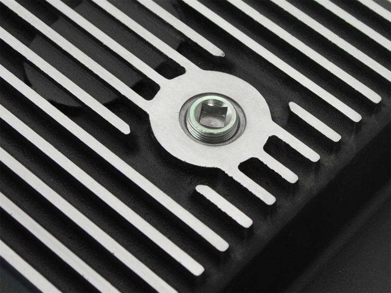 aFe Power Transmission Pan Black Machined 11-14 Ford 6R140 Trucks V8 6.7L (td) - Order Your Parts - اطلب قطعك