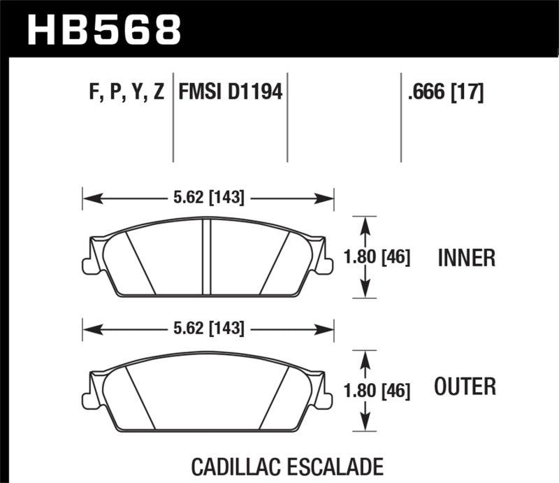 Hawk 07 Chevy Tahoe LTZ LTS Rear Brake Pads - Order Your Parts - اطلب قطعك