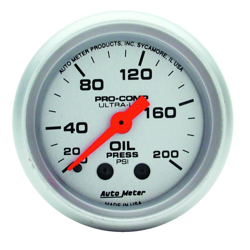 Autometer Ultra-Lite 52mm 0-200 PSI Mechanical Oil Pressure Gauge - Order Your Parts - اطلب قطعك