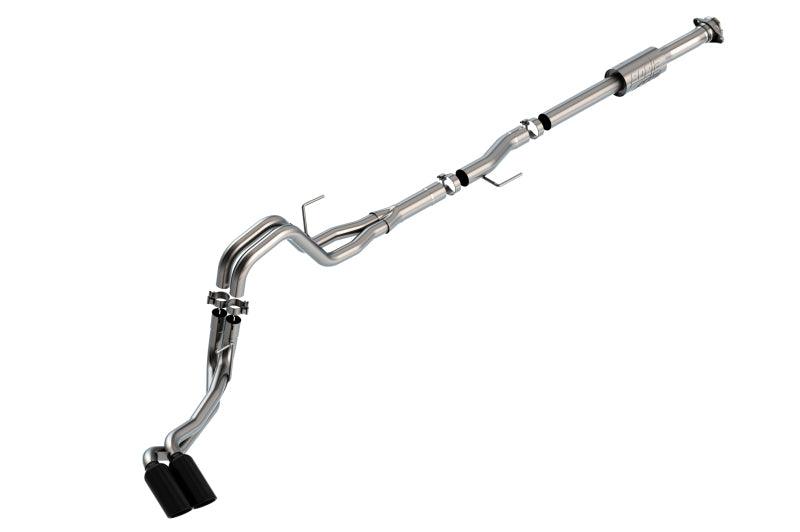 Borla F-150 2021 2.7L/3.5L 4dr CC SB EC STB Lari/King R/Plinum/LTD 3/2.25 DSE CB AK BLK CHR Tips - Order Your Parts - اطلب قطعك