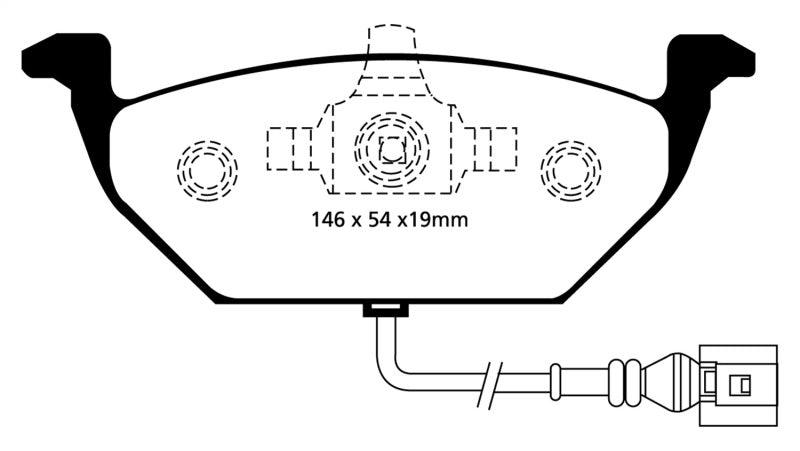 EBC 00-05 Volkswagen Beetle 2.0 Yellowstuff Front Brake Pads - Order Your Parts - اطلب قطعك