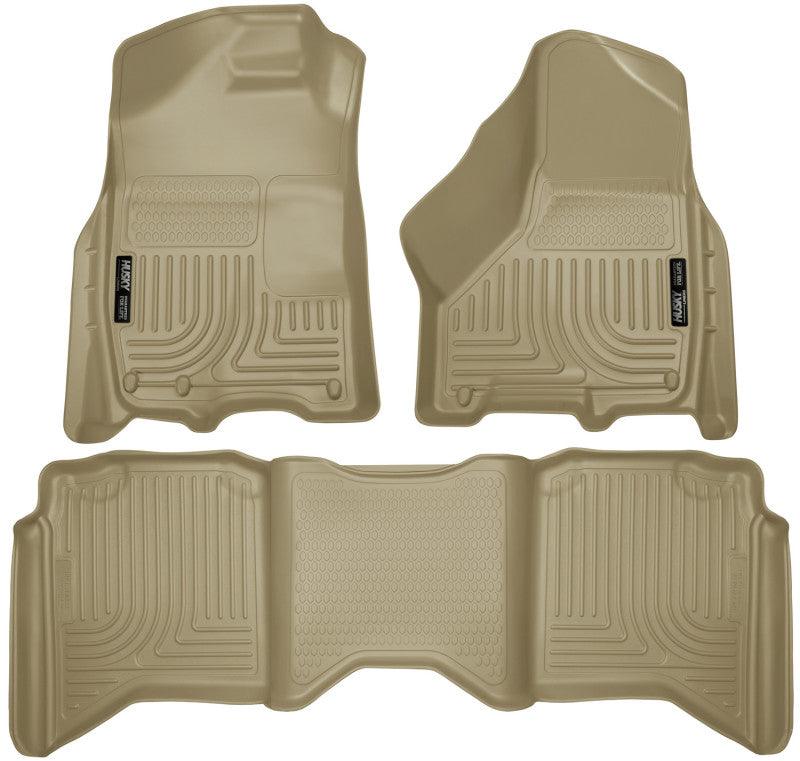 Husky Liners 2012 Dodge Ram 1500/2500/3500 Crew Cab WeatherBeater Combo Tan Floor Liners - Order Your Parts - اطلب قطعك