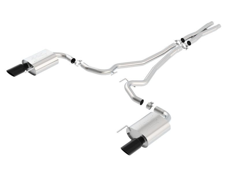 Borla Atak S Cat-Back 15-17 Ford Mustang GT 5.0L V8 MT/AT 2.5in pipe 4in tip (Black Chrome) - Order Your Parts - اطلب قطعك